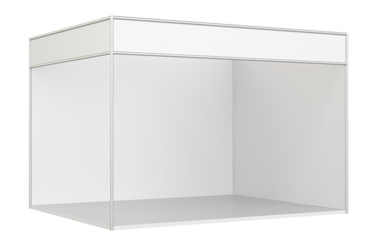 Trade show booth. 3d rendering isolated on white background
