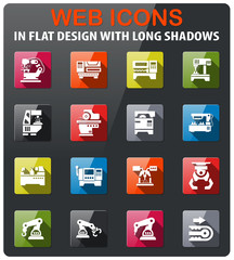 machine tools icon set