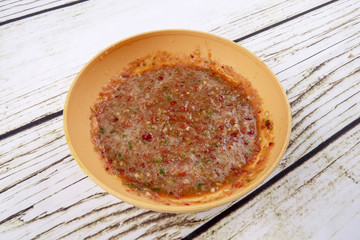 Famous condiment in Malaysia and Indonesia - Sambal Belacan