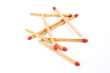 Sulfur matches matchbox isolated start light fire