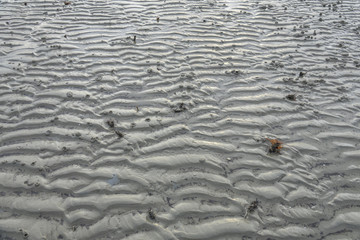 Sand pattern of a beach as background.