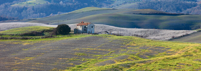 Panoramic typical landscape of Tuscany, Italy