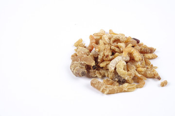 Deep fried shrimps, fritter shrimps, milanese shrimps on white background, small prawn,