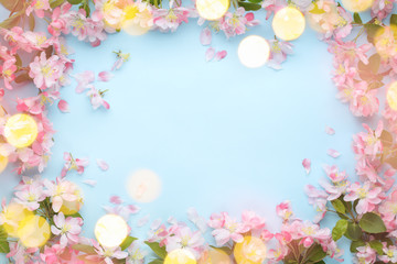 Obraz na płótnie Canvas Spring flower with lights