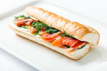 sandwich with salmon