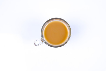 Milk tea isolated on white.