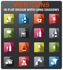utensils for beverages icon set