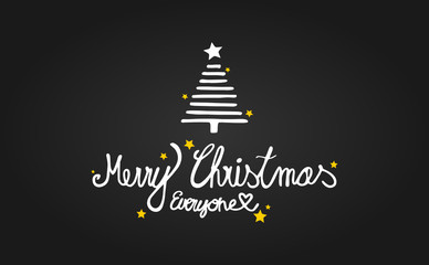 Christmas Card Tree and Greetings