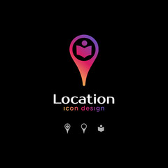 school icon. location icon for map