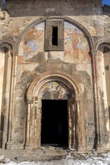 Fototapeta na wymiar Frescos of Tigran Honents church in Ani ancient city, Kars, Turk