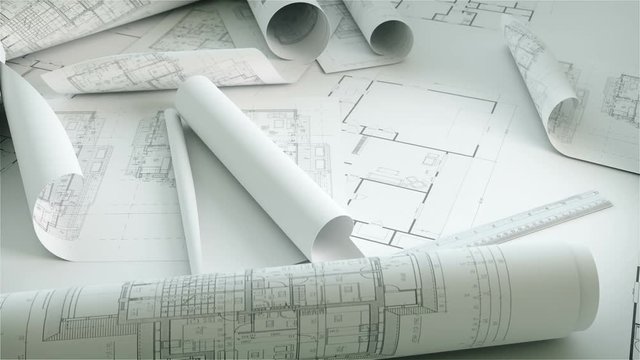 Plans for a new apartment. Two high quality videos with a rolling paper and trackers