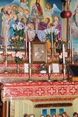 Altar in orthodox christian church in Jerusalem, Israel.