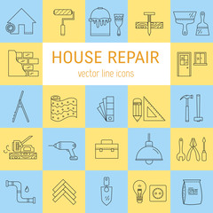 Fototapeta premium House repair icons