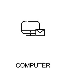Computer flat icon