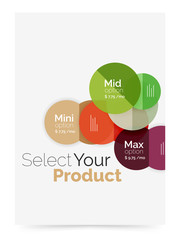Business layout - select your product with sample options