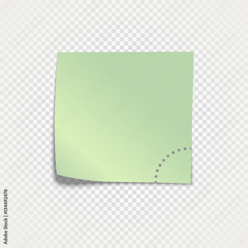Poster sticky paper template isolated on transparent background