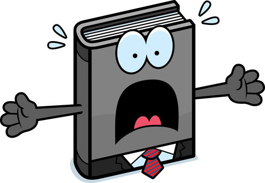 recommend clip art: Scared Cartoon Business Book