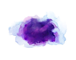 Fototapeta premium Purple, violet, lilac and blue watercolor stains. Bright element for abstract artistic background.