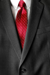 Business Suit White Shirt Red Tie Formal Wear Fashion