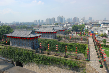Zhonghua Gate (Gate of China), Nanjing, Jiangsu Province, China. It is the southern gate of Nanjing...