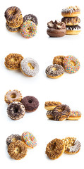  donuts isolated on white background
