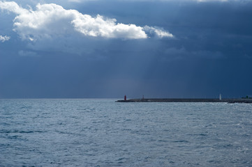 Pier of the port, Imperia, Italy