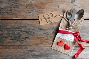 Happy valentines day romantic meal