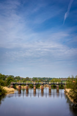 Fototapeta na wymiar River Weaver sluice gates in West Cheshire UK