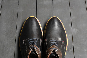 Leather men's shoes