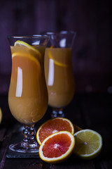 Cut different kind of oranges