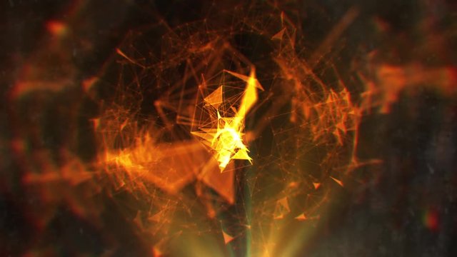Space Countdown Orange 3D animation