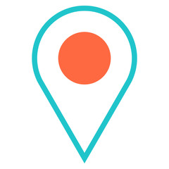 Map pin sign location icon marker point needle button