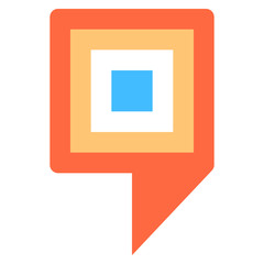 Map pin sign location icon marker point needle button