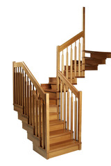 Corner Staircase to wooden