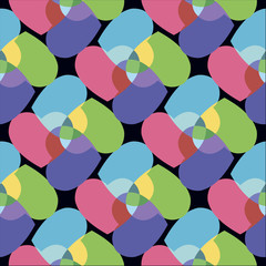 Seamless pattern with colorful hearts. Abstract background