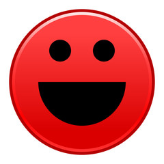 Red smiling face cheerful smiley happy emoticon