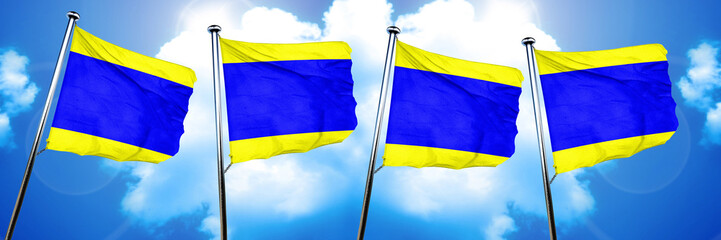 Delta maritime signal flag, 3D rendering