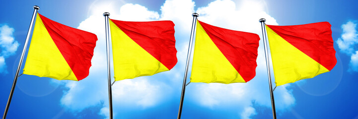 Oscar maritime signal flag, 3D rendering