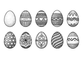Painted easter egg illustration