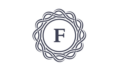 F Letter Crest Logo