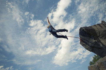 Rope jumping.