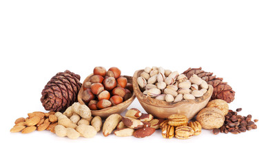 Various nuts. Isolated
