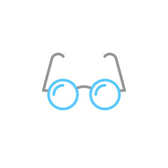 eyeglasses line icon, outline glasses vector logo illustration, linear colorful pictogram isolated on white