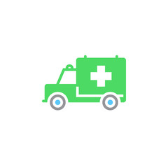Fototapeta premium Ambulance symbol. Medical Vehicle icon vector, solid logo illustration, colorful pictogram isolated on white