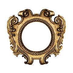 Gold vintage frame -Clipping Path