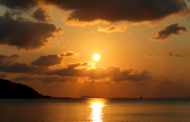 Photos bright sunset