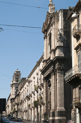 Fototapeta premium Strassenzug, Catania, Sizilien, Italien