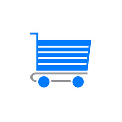 Shopping cart icon vector, solid sign, colorful pictogram isolated on white. logo illustration