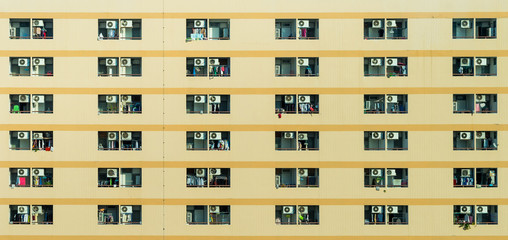 Fototapeta na wymiar Bangkok Apartment Wall