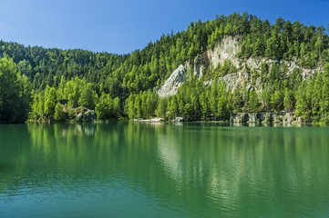 Lake in Adrspach-Teplice rocks